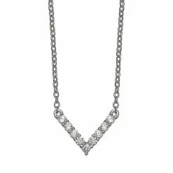 PRIMROSE Chevron Cubic Zirconia Necklace