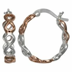 PRIMROSE Infinity Hoop Earrings Two Tone