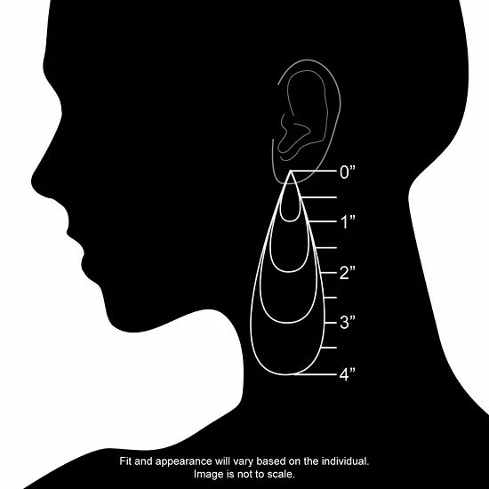 PRIMROSE Sterling Silver Cubic Zirconia Curved Drop Earrings - Image 2