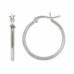 PRIMROSE Sterling Silver Hoop Earrings
