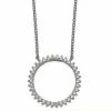 PRIMROSE Sterling Silver Cubic Zirconia Hoop Necklace