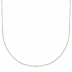 PRIMROSE Sterling Silver Flat Curb Chain Necklace
