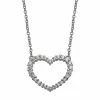 PRIMROSE Cubic Zirconia Open Heart Necklace