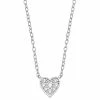 PRIMROSE Sterling Silver Bezel Heart Necklace