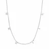 PRIMROSE Sterling Silver "BESTIE" Pendant Stations Chain Necklace