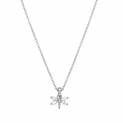 PRIMROSE Sterling Silver Cubic Zirconia Dragonfly Pendant Necklace