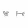 PRIMROSE Sterling Silver Polished Butterfly Stud Earrings