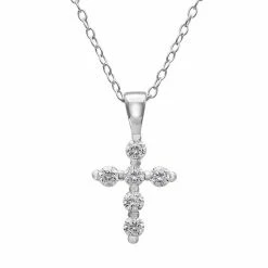 PRIMROSE Cubic Zirconia Cross Pendant Necklace