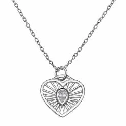 PRIMROSE Sterling Silver Heart Pendant
