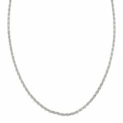 PRIMROSE Sterling Silver Diamond-Cut Rope Chain Necklace