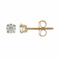 PRIMROSE Charming Girl 14k Gold Stud Earrings - Kids