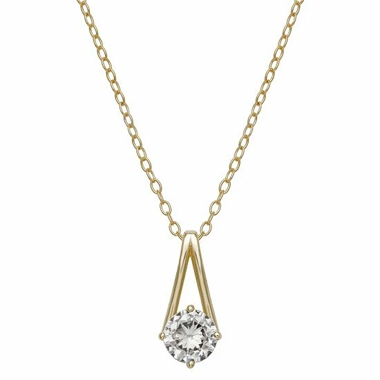 PRIMROSE Sterling Silver Cubic Zirconia Pendant Necklace - Image 3