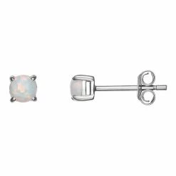 PRIMROSE Sterling Silver & Opal Stud Earrings