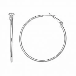 PRIMROSE Sterling Silver Tube Hoop Earrings
