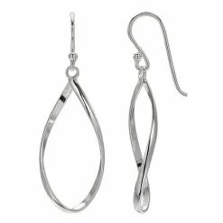 PRIMROSE Sterling Silver Twist Teardrop Earrings
