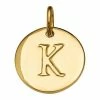 PRIMROSE 18k Gold Over Sterling Silver Letter Disc Charm
