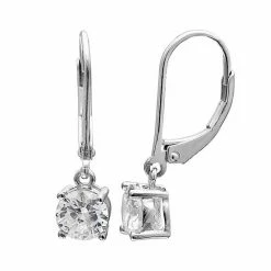 PRIMROSE Sterling Silver Cubic Zirconia Drop Earrings
