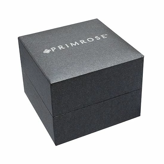 PRIMROSE Sterling Silver Cubic Zirconia Heart Stud Earrings & Heart Pendant Necklace Set - Image 3