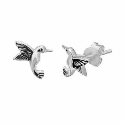 PRIMROSE Sterling Silver Hummingbird Stud Earrings