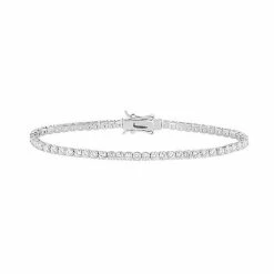 PRIMROSE Sterling Silver Cubic Zirconia Tennis Bracelet Sterling Red