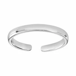 PRIMROSE Plated Sterling Silver Polished Band Toe Ring Gold Tone