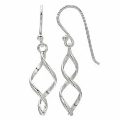 PRIMROSE Sterling Silver Twist Drop Earrings