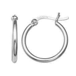 PRIMROSE Sterling Silver Tube Hoop Earrings