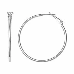 PRIMROSE Sterling Silver Tube Hoop Earrings