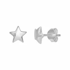 PRIMROSE Sterling Silver Puffed Star Stud Earrings