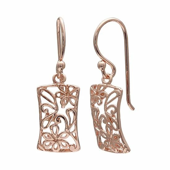 PRIMROSE Sterling Silver Filigree Floral Drop Earrings - Image 4