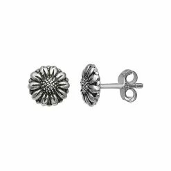 PRIMROSE Sterling Silver Flower Stud Earrings