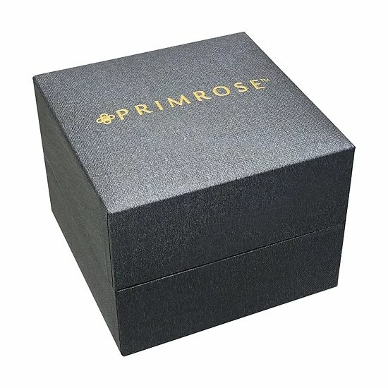 PRIMROSE Two Tone Sterling Silver Cubic Zirconia Christmas Tree Pendant Necklace - Image 3